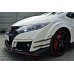 Накладка сплиттер на передний бампер вариант 3 на Honda Civic IX Type R